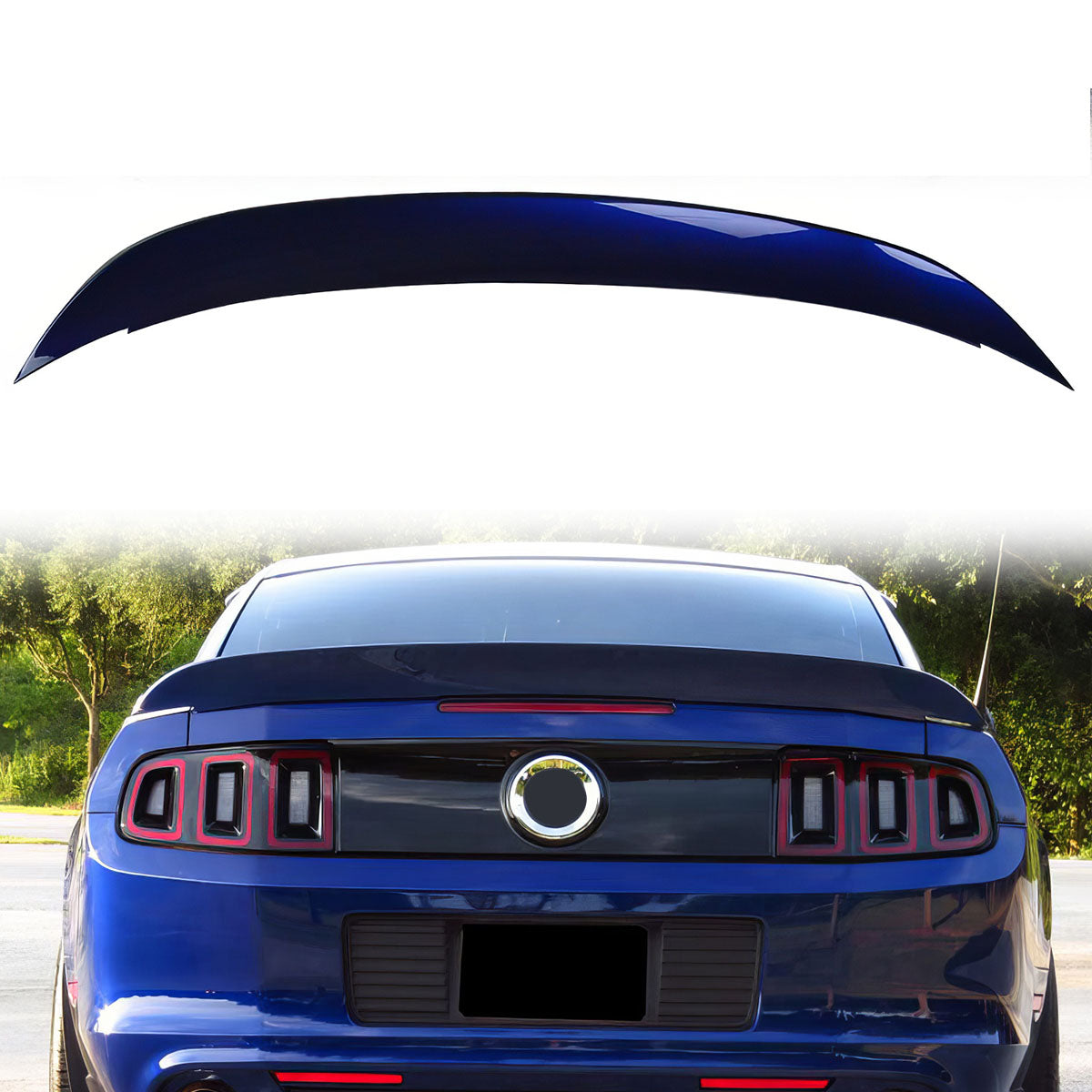 2010-2014 Ford Mustang D Style Rear Trunk Spoiler Ducktail Wing ABS