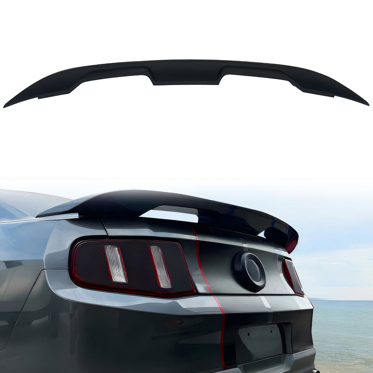 2010-2014 Ford Mustang 2020 GT500 Style Trunk Spoiler Wing ABS