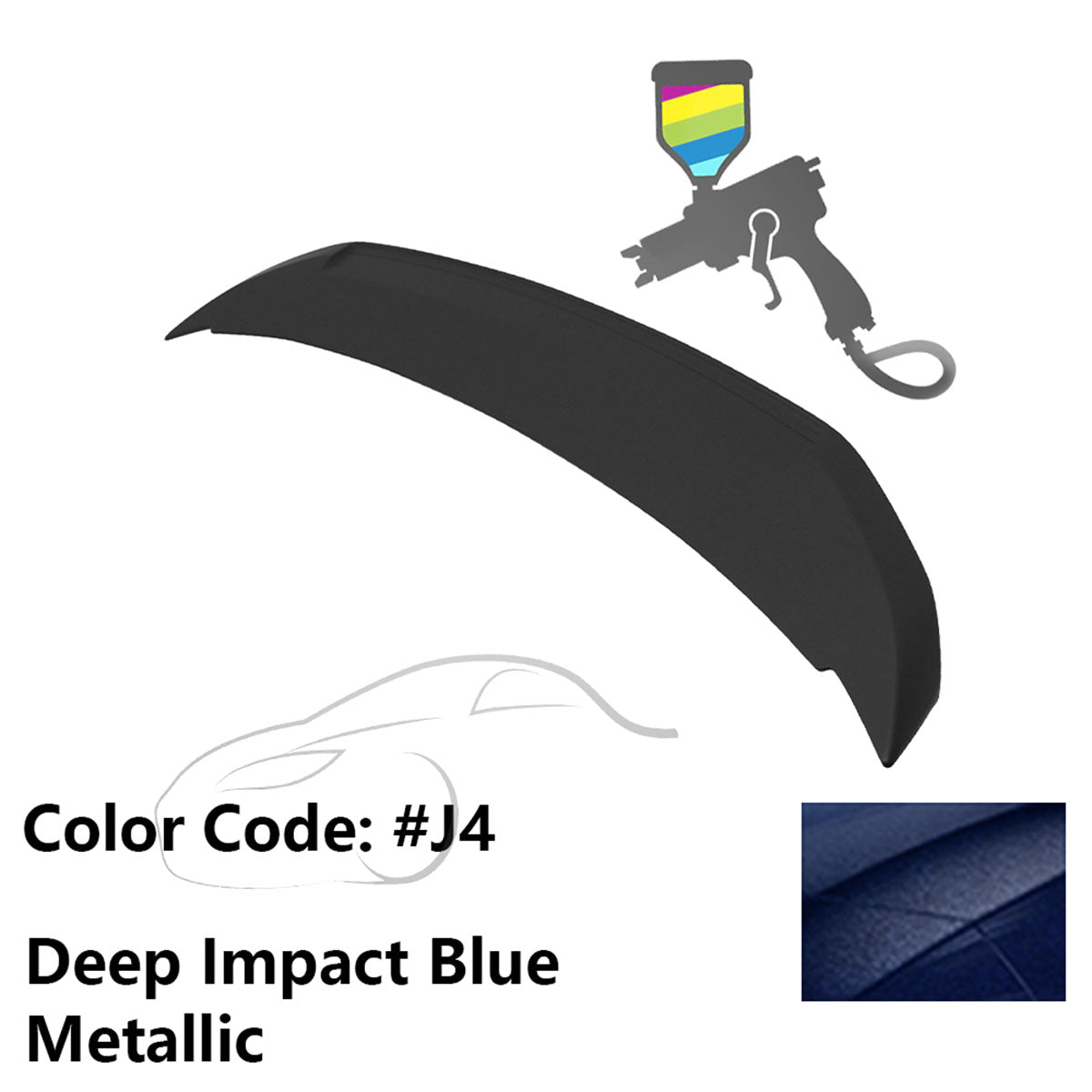 2010-2014 Ford Mustang GT500 Shelby Style Trunk Spoiler Wing ABS