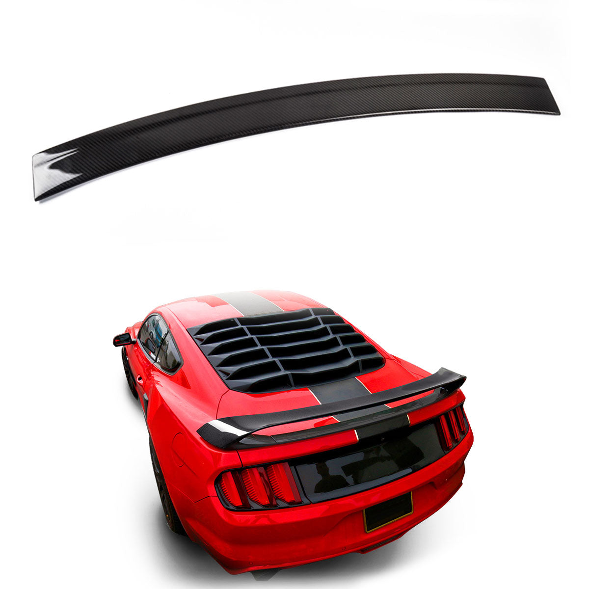2015-2022 Ford Mustang GT350R Style Carbon Fiber Trunk Spoiler Wing