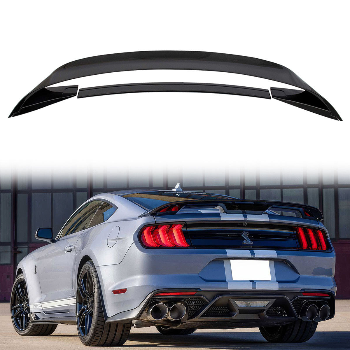 2015-2023 Mustang GT350 Style Rear Trunk Spoiler Ducktail Wing Lip ABS
