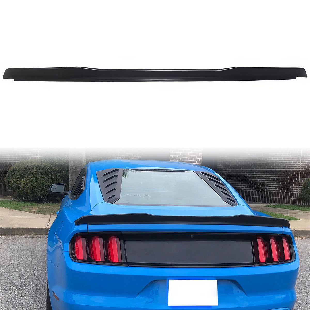 2015-2023 Ford Mustang Coupe H High Kick V Trunk Spoiler ABS