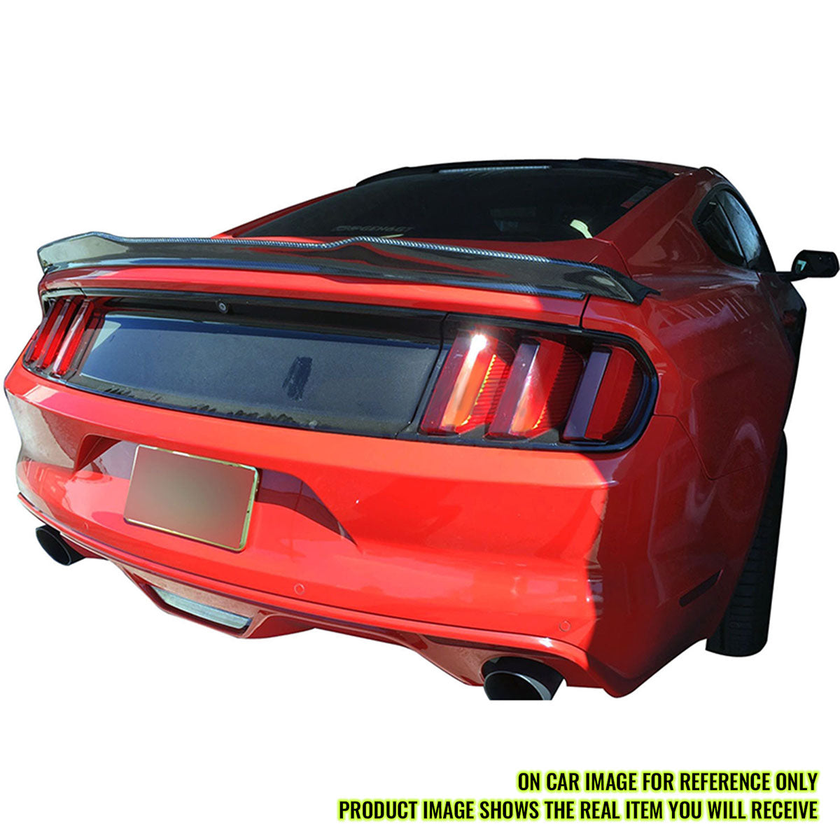 2015-2022 Ford Mustang V Style Forged Carbon Fiber Trunk Spoiler Wing