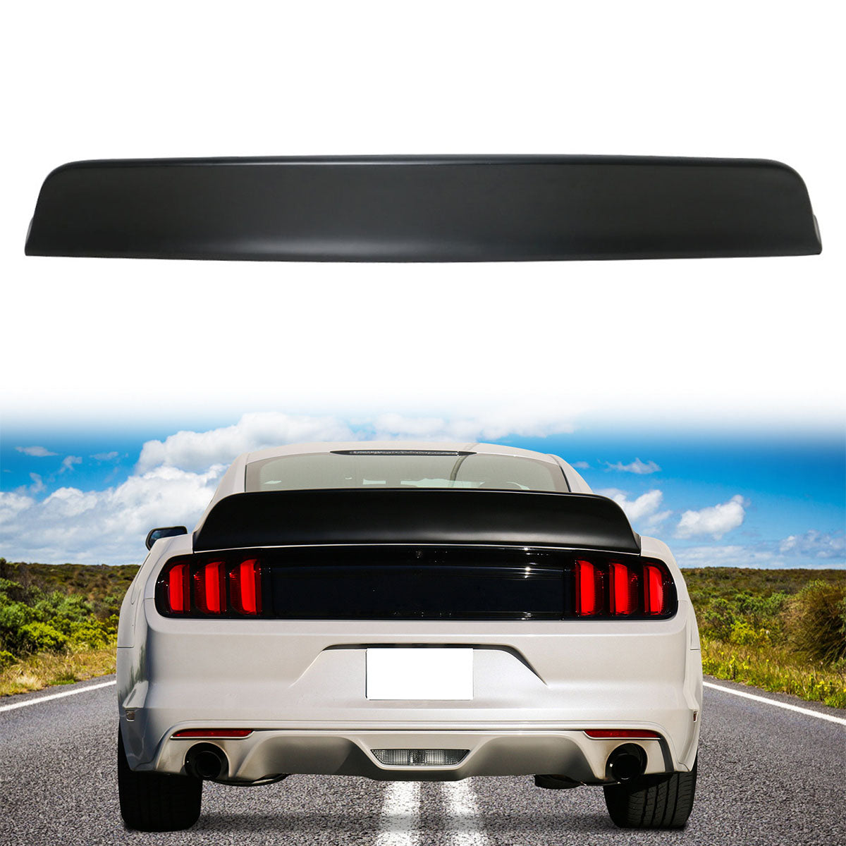 15-23 Ford Mustang Coupe IKON Sty Matte Duckbill Rear Spoiler Wing PP