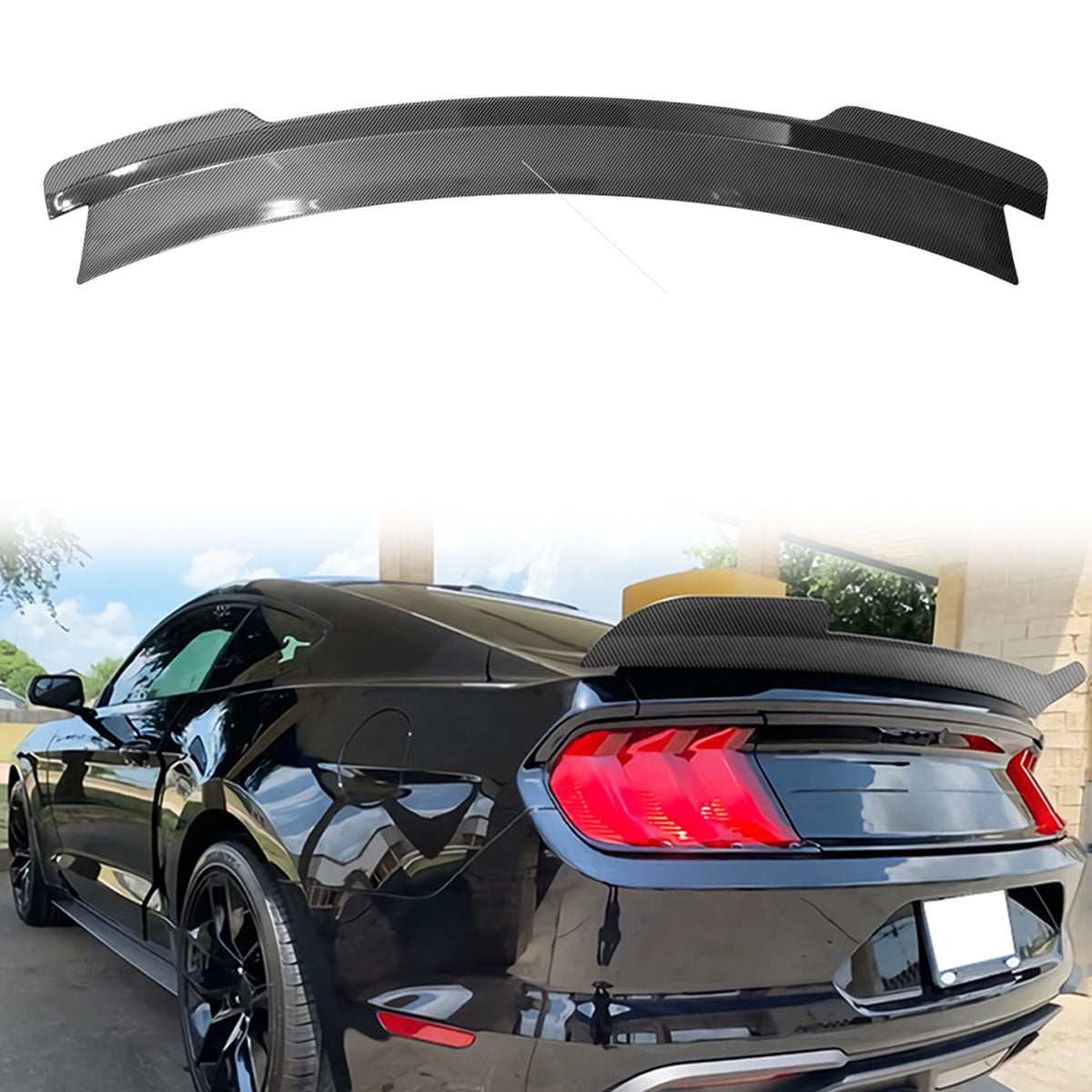 2015-2022 Ford Mustang MD Style Rear Trunk Spoiler Wing ABS