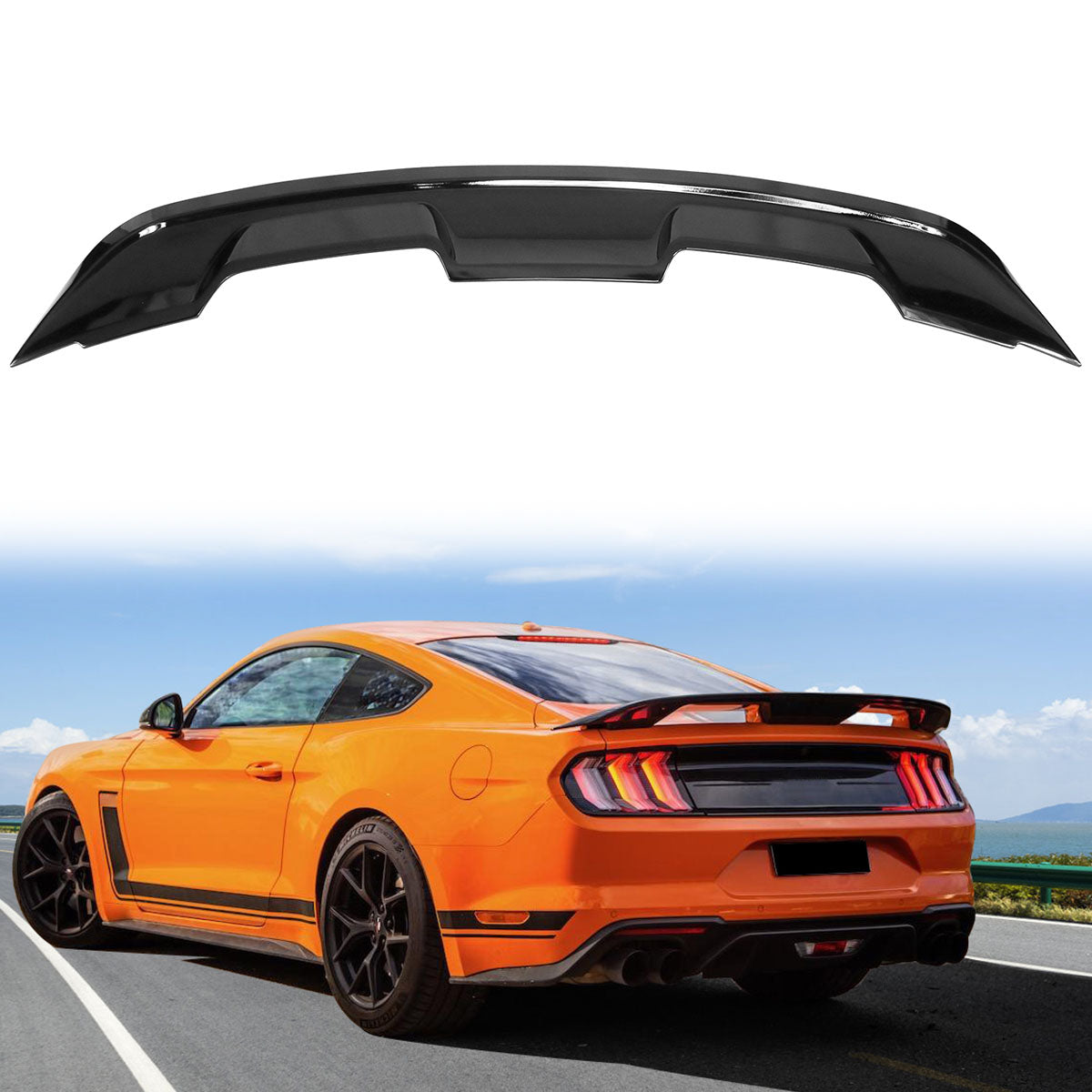 2015-2023 Ford Mustang GT500 Style Rear Trunk Spoiler Wing ABS