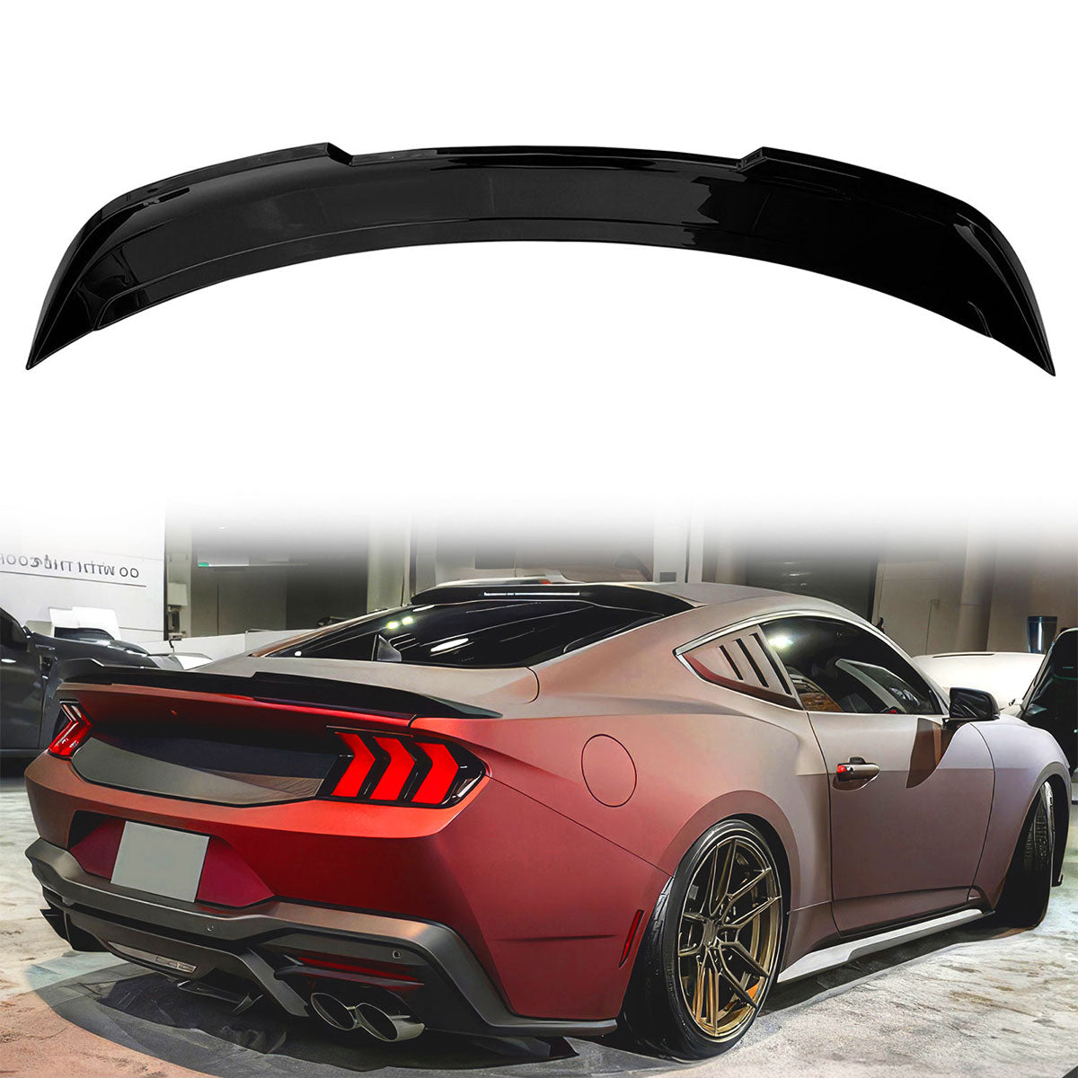 2024-2025 Ford Mustang Coupe DECK Style Trunk Spoiler Wing ABS