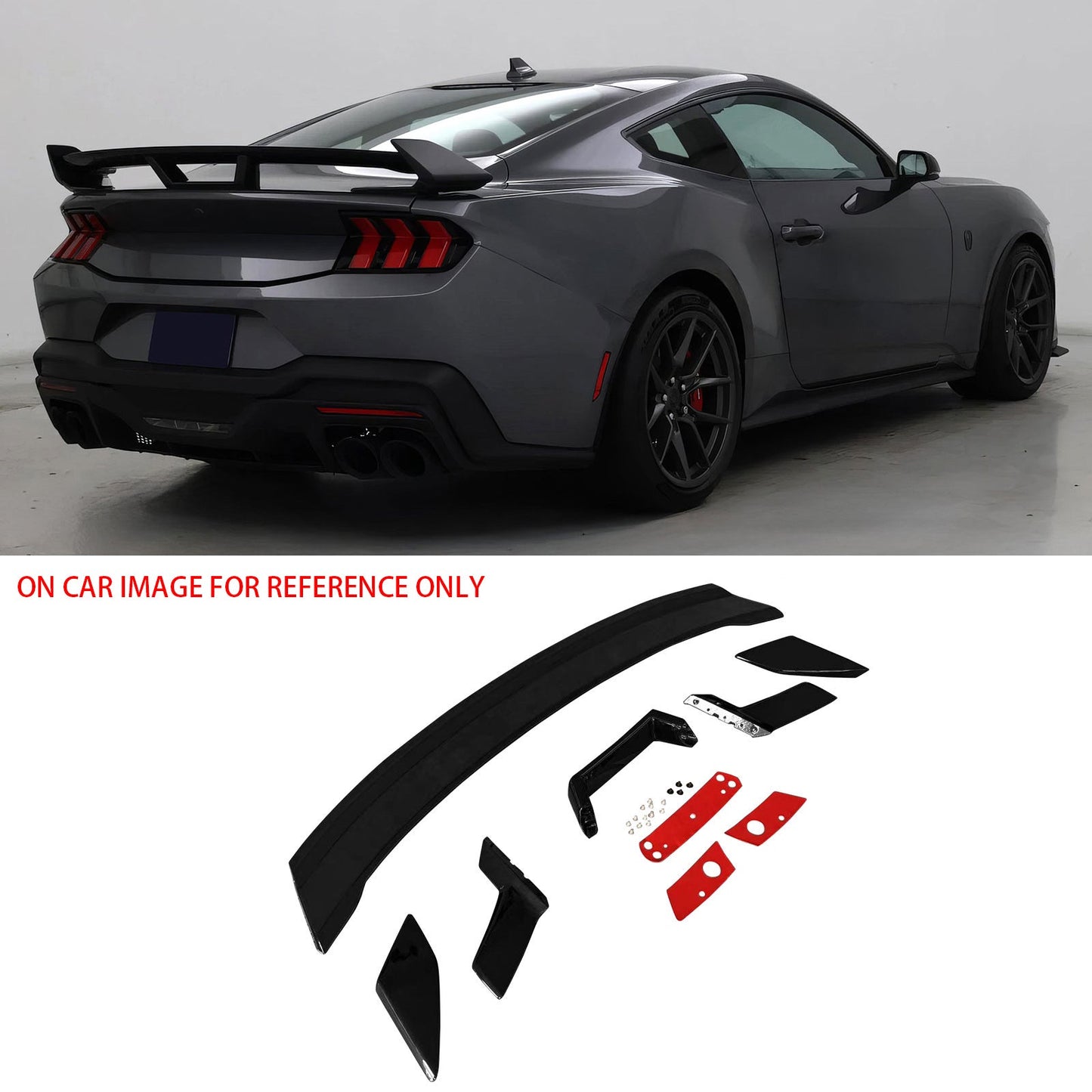 2024-2025 Ford Mustang Coupe Dark Horse Gloss Black Trunk Spoiler ABS