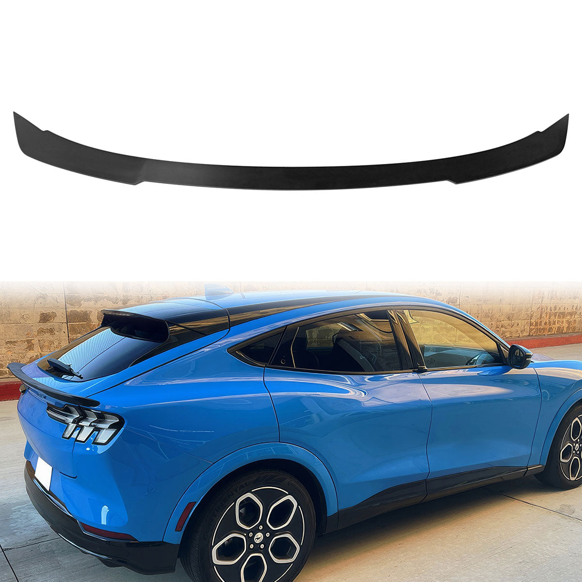 2021-2025 Ford Mustang Mach-E R Style ABS Rear Hatch Trunk Spoiler Mid