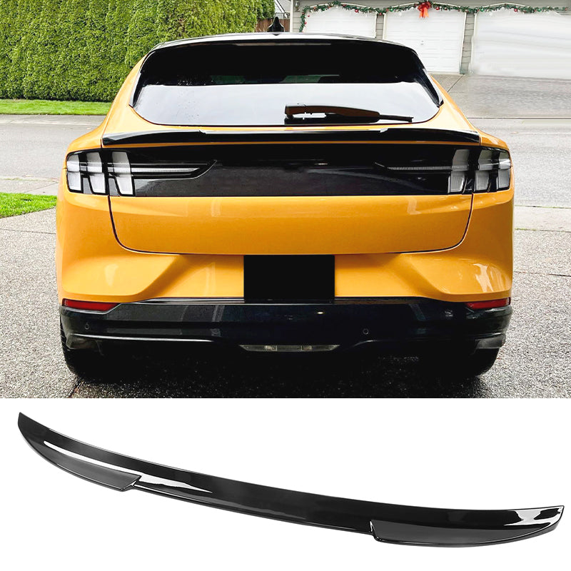 2021-2024 Ford Mustang Mach-E Gloss Black MID Rear Spoiler Wing ABS