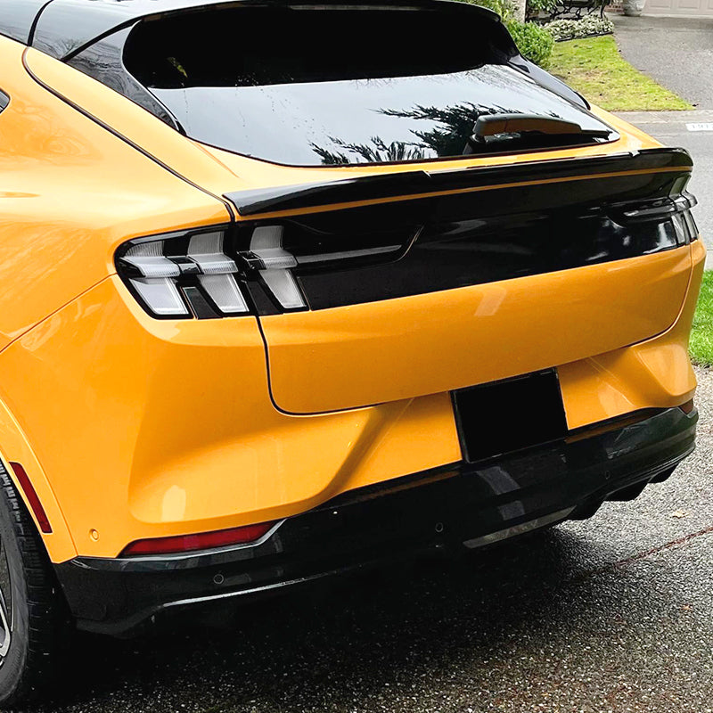 2021-2024 Ford Mustang Mach-E Gloss Black MID Rear Spoiler Wing ABS