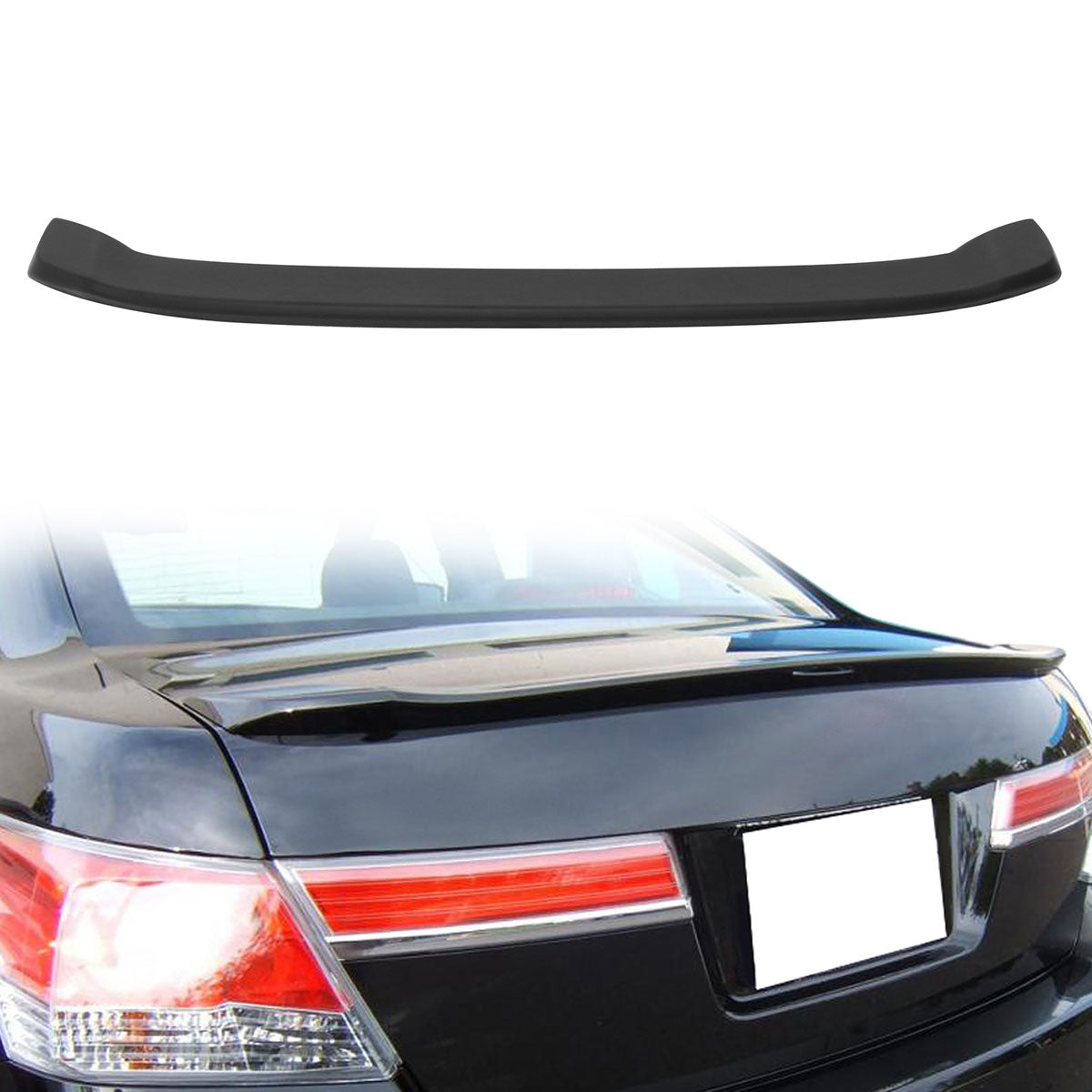 2008-12 Honda Accord 8th 4DR OE Style Matte Black Trunk Spoiler ABS