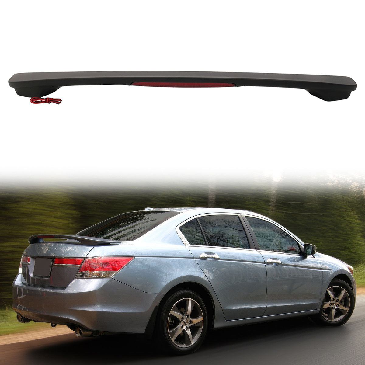 2008-2012 Honda Accord Sedan OE Style Trunk Spoiler With Light ABS