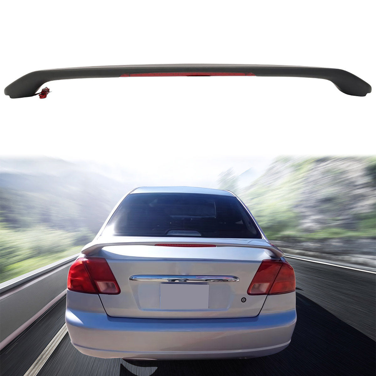 2001-2005 Honda Civic Sedan Factory Style Painted Trunk Spoiler