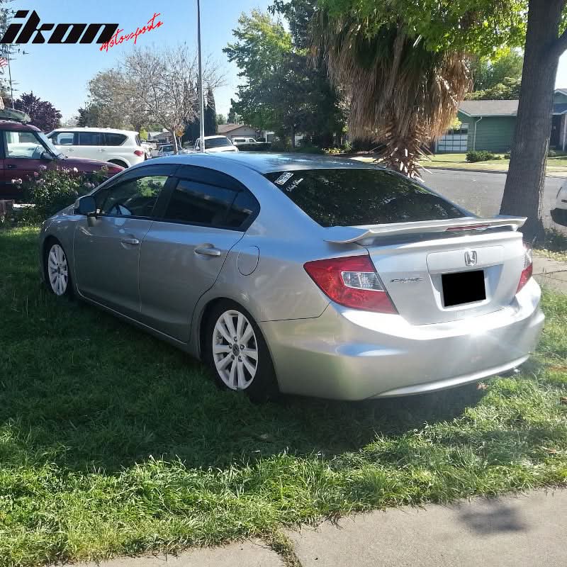 2012-2015 Honda Civic 9th Sedan MD Style Trunk Spoiler Wing Lip ABS