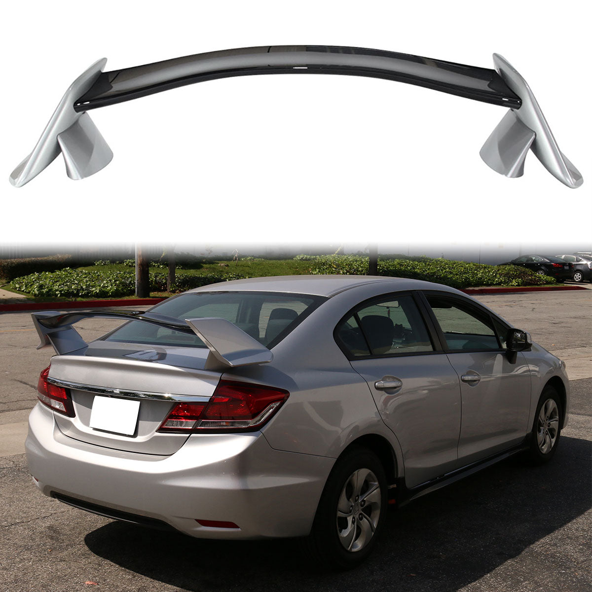 2012-2015 Honda Civic 9th FB Sedan Gen X Type R Trunk Spoiler Wing ABS