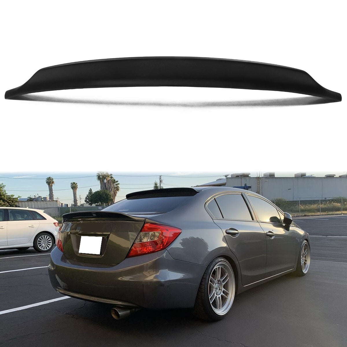 2012-2015 Honda Civic Duckbill V2 Style Rear Trunk Spoiler PP