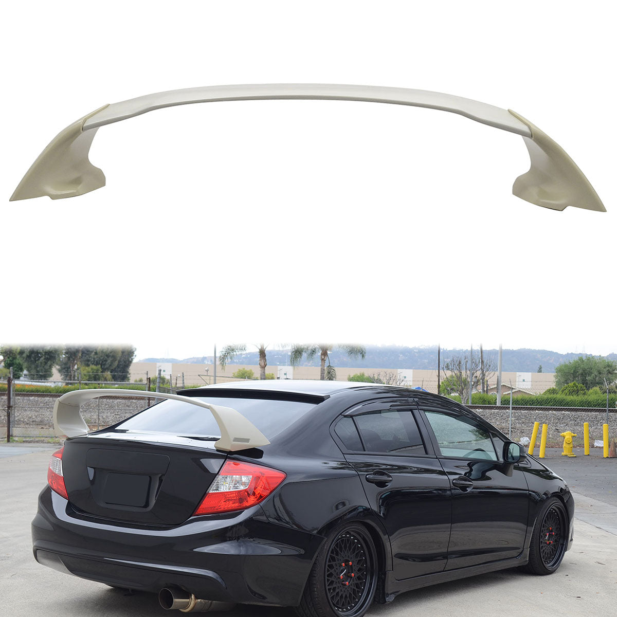 2012-2014 Honda Civic Mugen Trunk Spoiler ABS