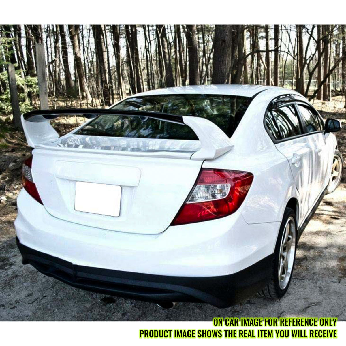 2012-2015 Honda Civic 4Dr Mugen Style Painted Trunk Spoiler Wing ABS