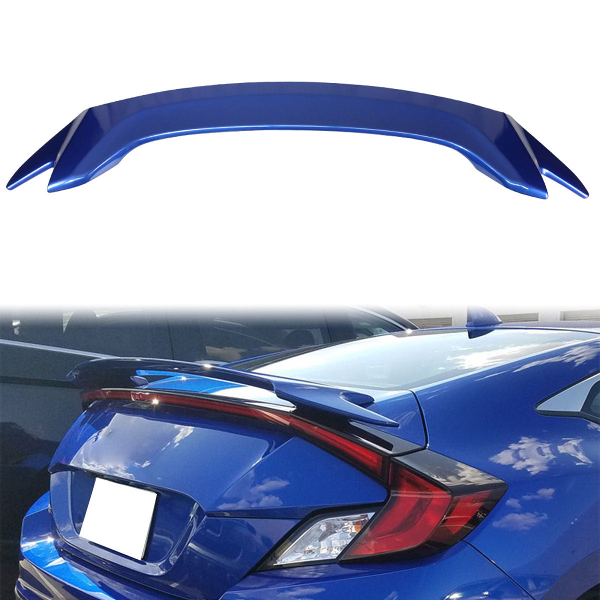 2016-2020 Honda Civic X 10th GEN 2Dr Coupe Rear Trunk Spoiler Wing ABS