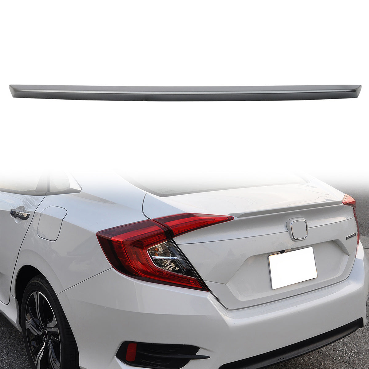 2016-2021 Honda Civic 4Dr Sedan Rear Trunk Spoiler Ducktail Wing Lip