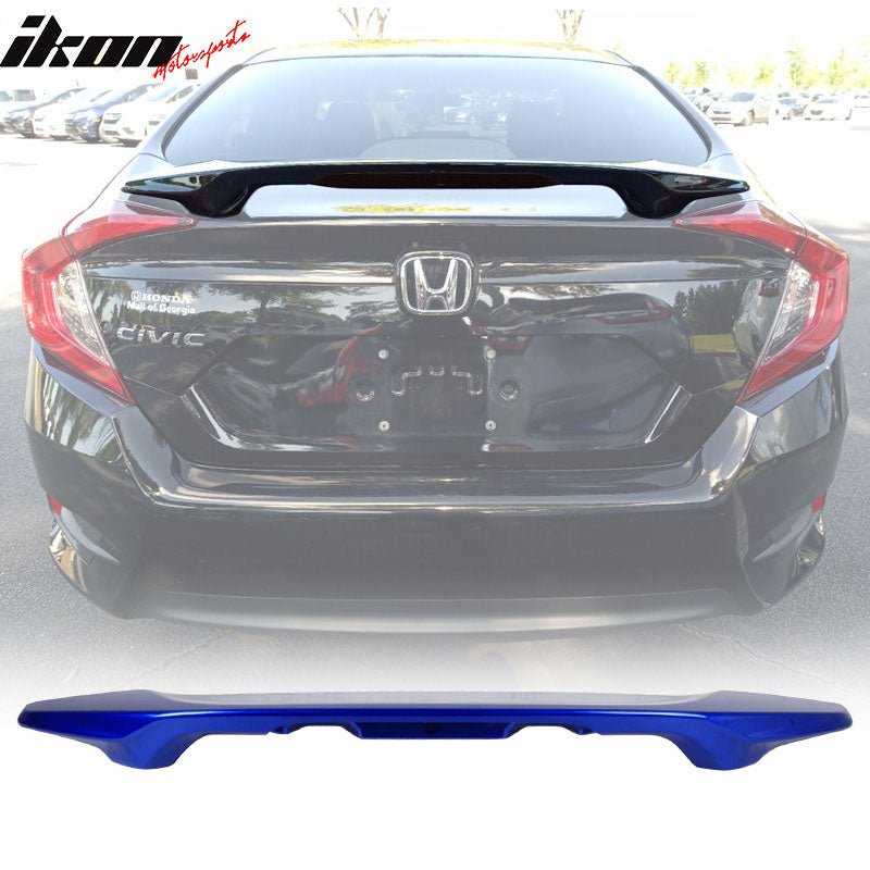 2016-2021 Honda Civic X Sedan Trunk Spoiler with LED Brake Light ABS