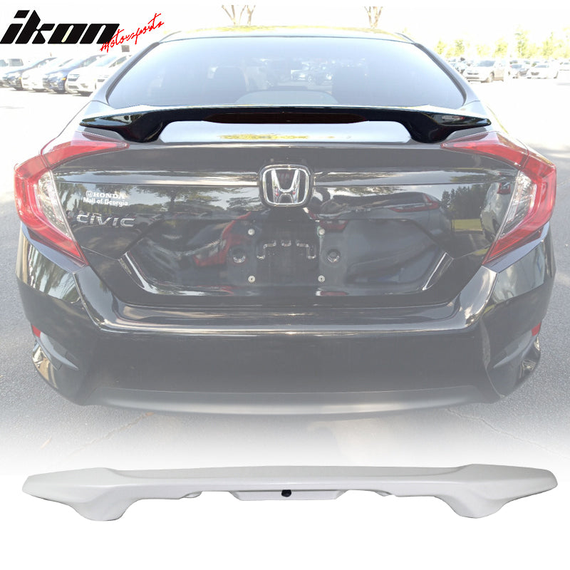 2016-2021 Honda Civic X Sedan Trunk Spoiler with LED Brake Light ABS