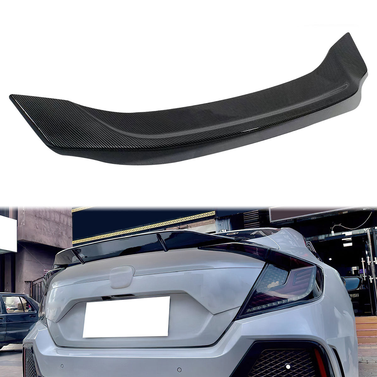 2016-2021 Honda Civic Sedan R Style Trunk Spoiler ABS