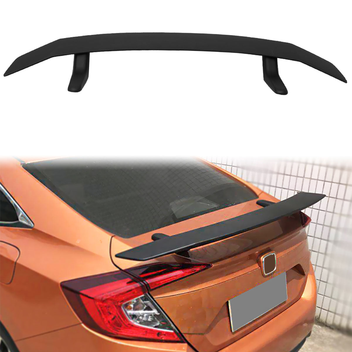 2016-2021 Honda Civic SI Coupe Style Matte Black Rear Spoiler Wing ABS