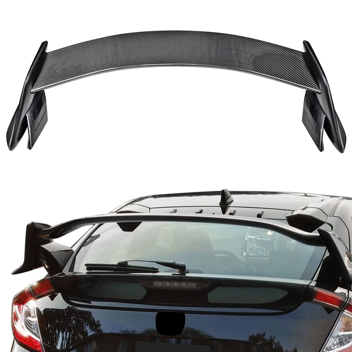 2017-2021 Honda Civic X FK7 FK4 HB5 Type R Carbon & Rear Spoiler Wing