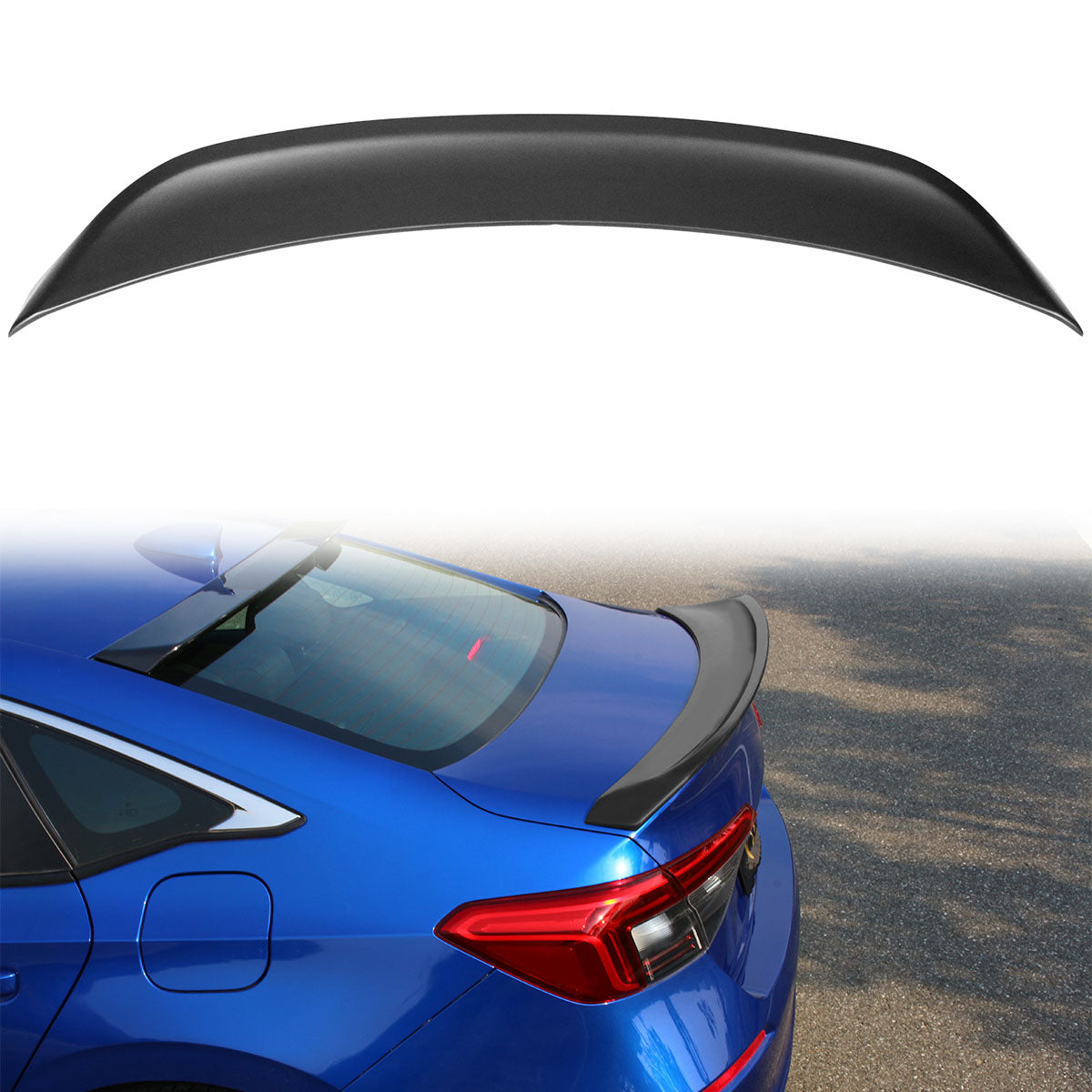 2022-2023 Honda Civic Sedan Matte Black Duckbill Trunk Spoiler ABS