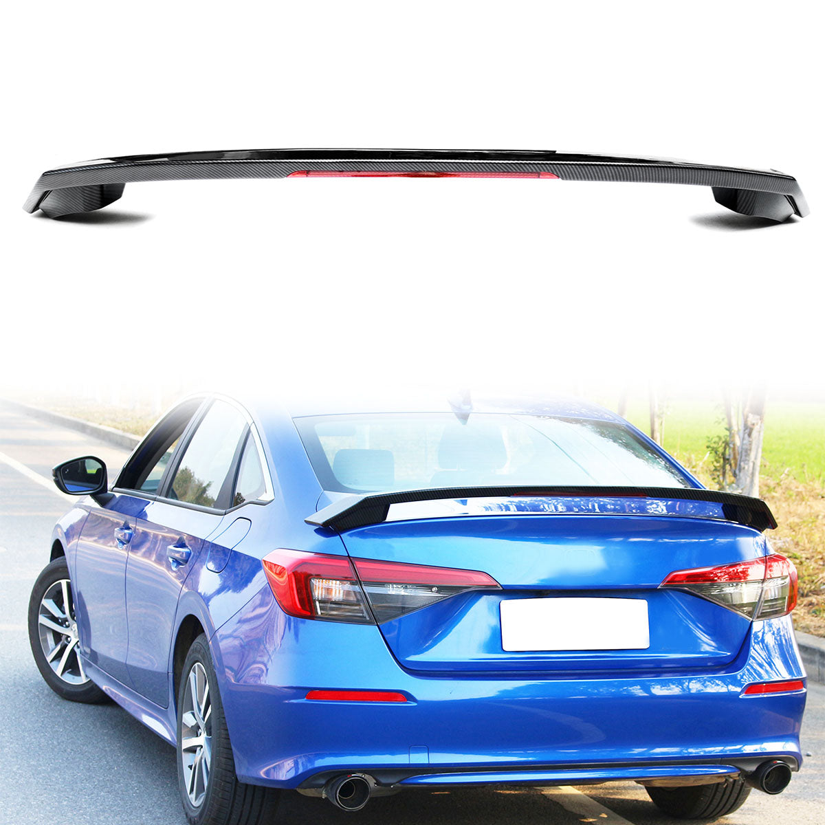 2022-2023 Honda Civic 4DR Sedan MD Style Trunk Spoiler Wing ABS
