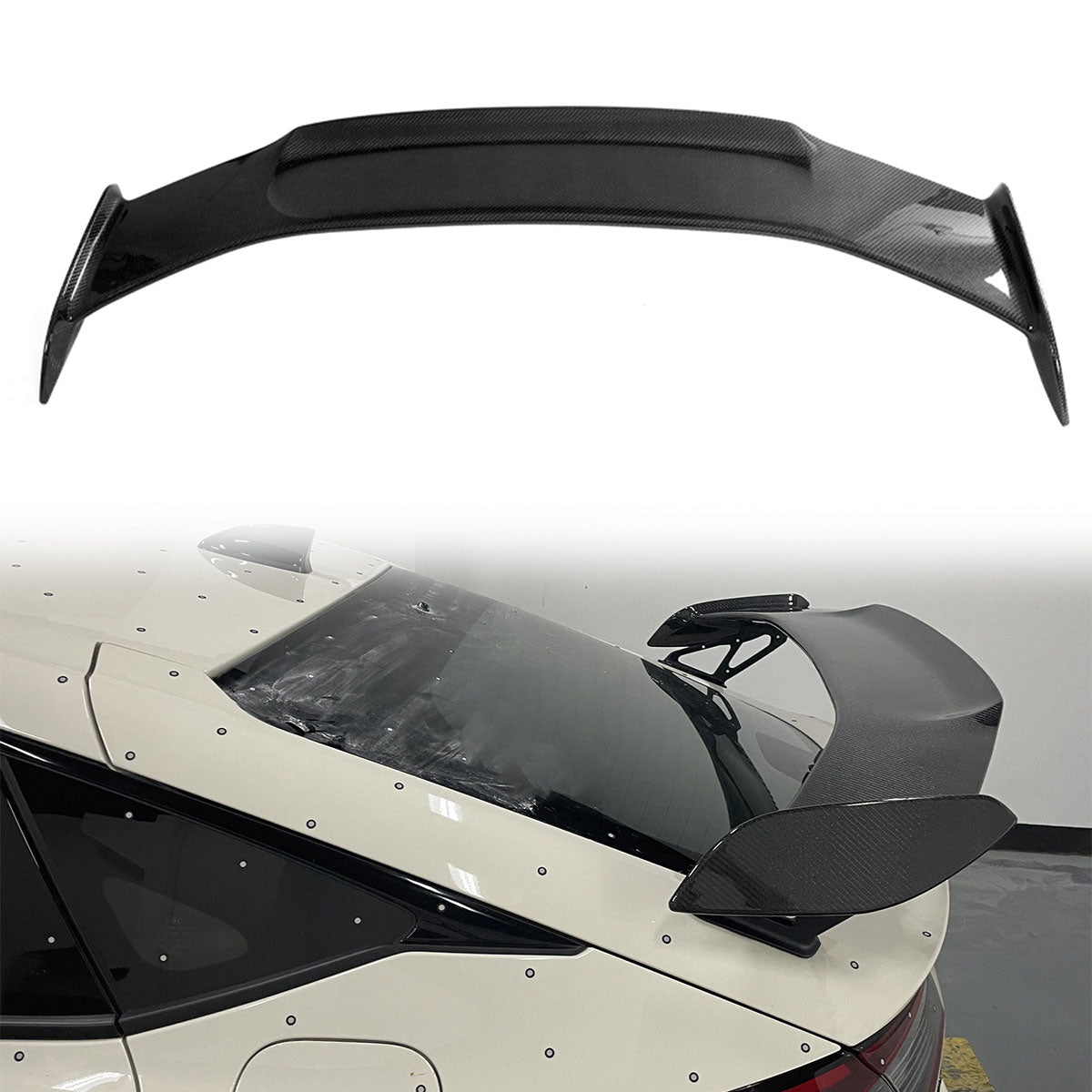 2023-2025 Honda Civic Type R Carbon Fiber Highkick Rear Spoiler Wing