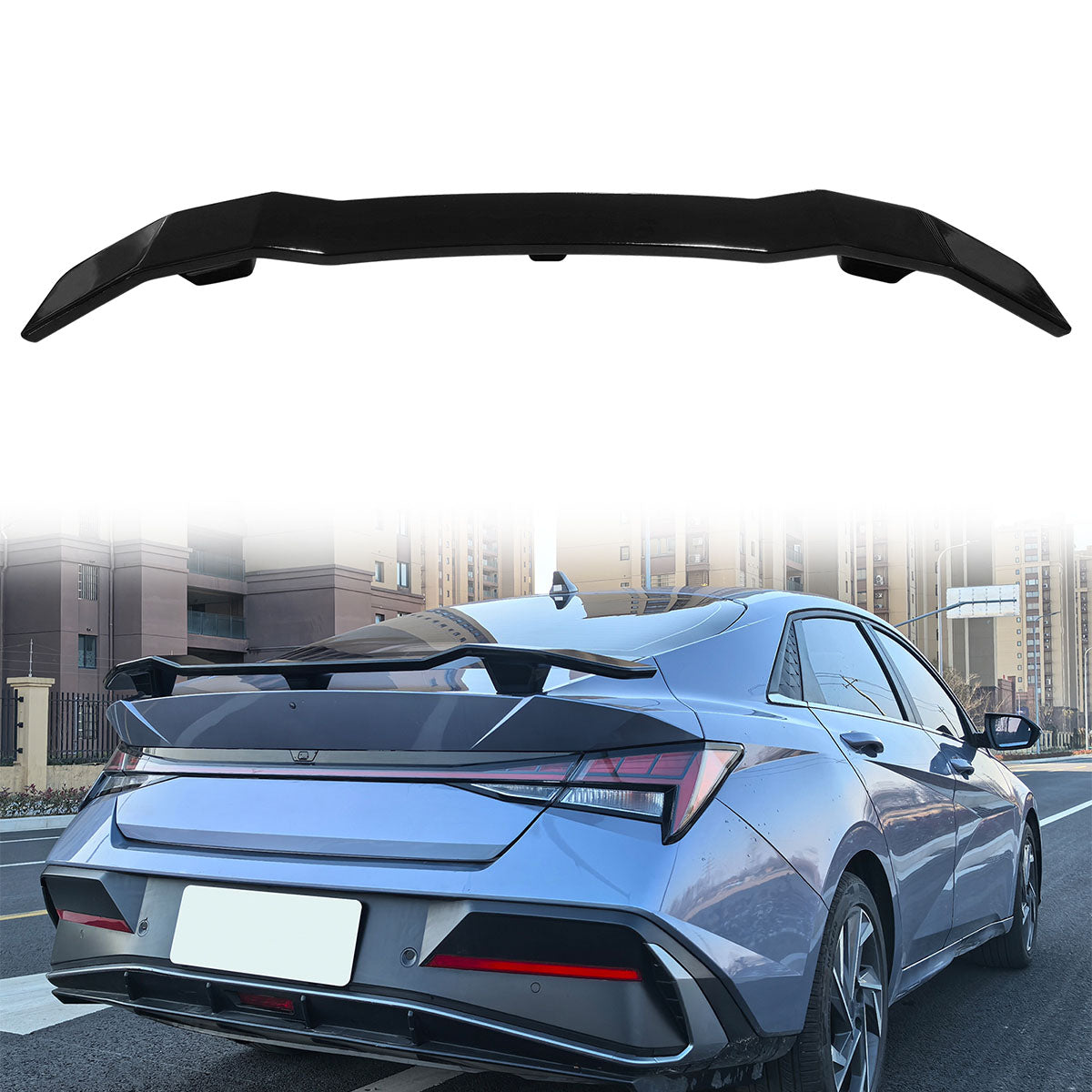 2021-2025 Hyundai Elantra N Style Gloss Black Trunk Spoiler Wing ABS