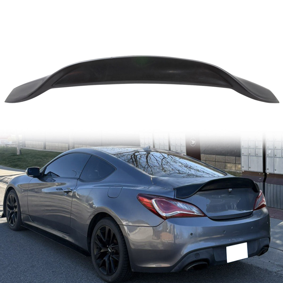 2010-2016 Hyundai Genesis Euro Style Unpainted Rear Spoiler Wing