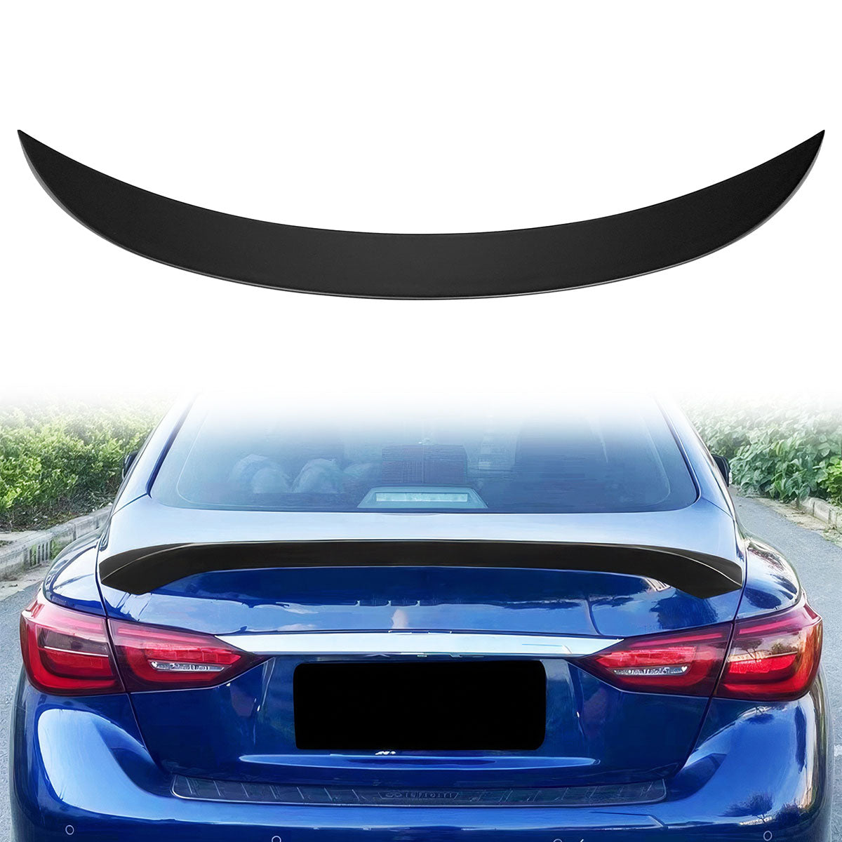 2014-2023 Infiniti Q50 AS Style Rear Trunk Spoiler Wing ABS