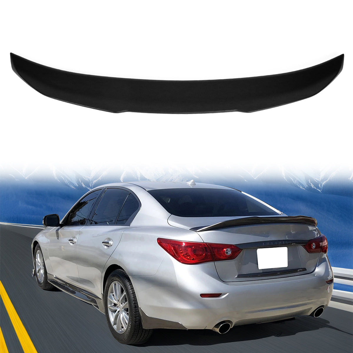 2014-2024 Infiniti Q50 Lip Duckbill Spoiler Wing ABS