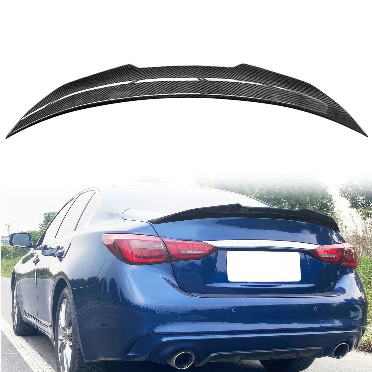 2014-2024 Infiniti Q50 Lip Duckbill Spoiler Wing ABS