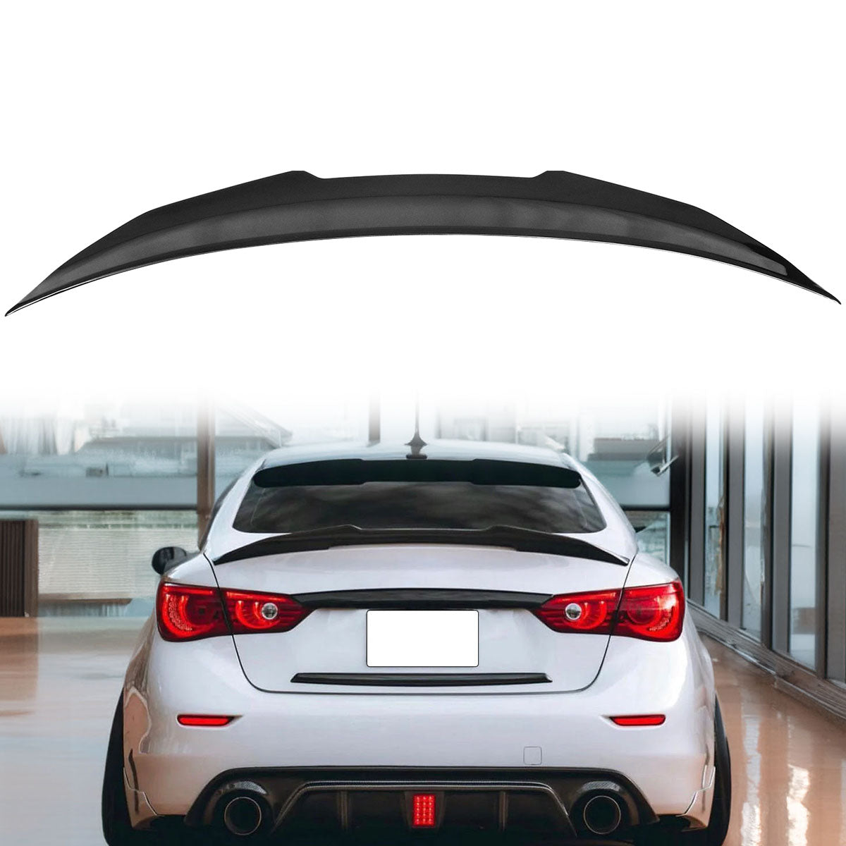 2014-2024 Infiniti Q50 Lip Duckbill Spoiler Wing ABS