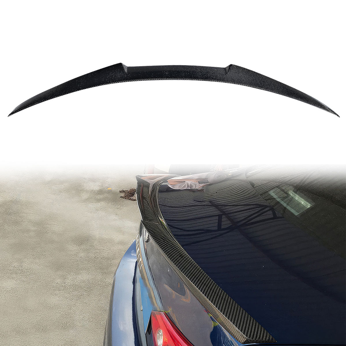 2014-2024 Infiniti Q50 M4 Style Rear Trunk Spoiler Wing Carbon Fiber
