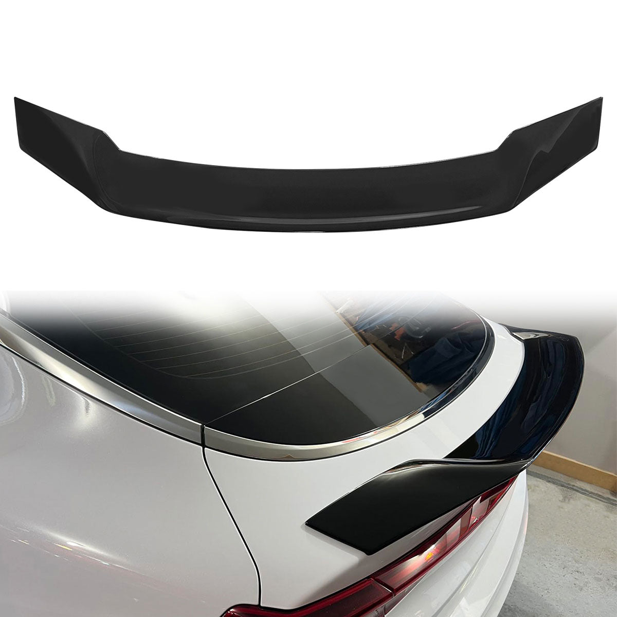 2021-2024 Kia K5 Sedan 4DR R Style Gloss Black Rear Trunk Spoiler ABS