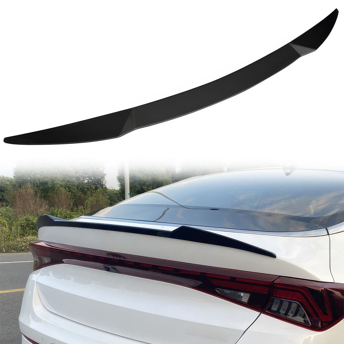 2021-2023 Kia K5 V Style Rear Trunk Spoiler Wing Lip ABS