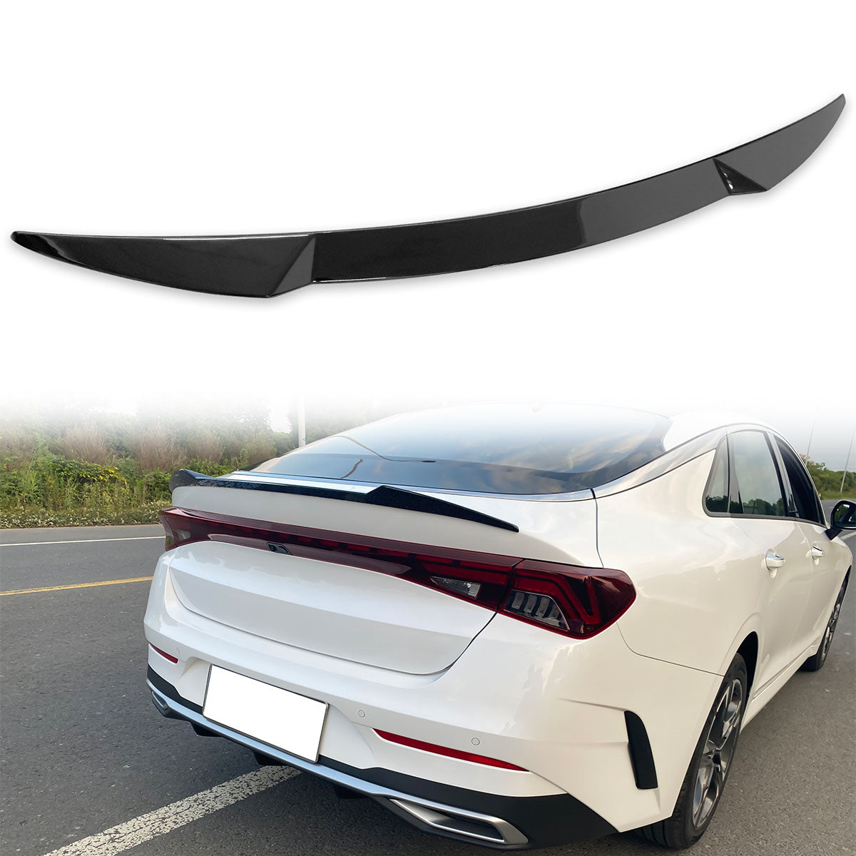 2021-2023 Kia K5 V Style Rear Trunk Spoiler Wing Lip ABS