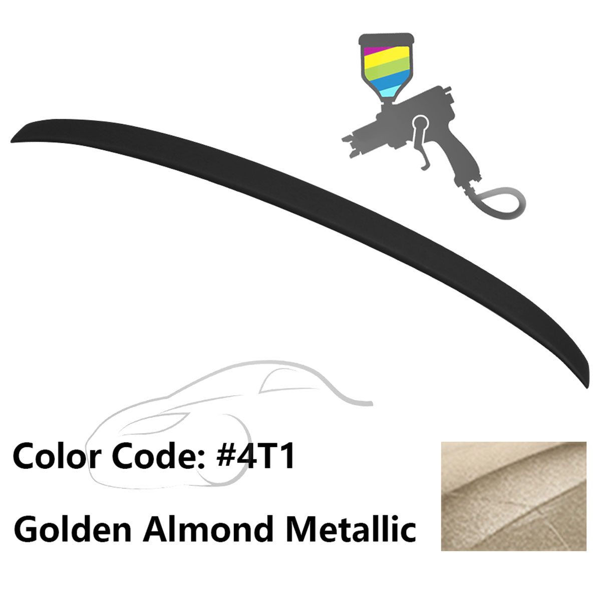 2007-2012 Lexus ES350   Painted Color Trunk Spoiler ABS