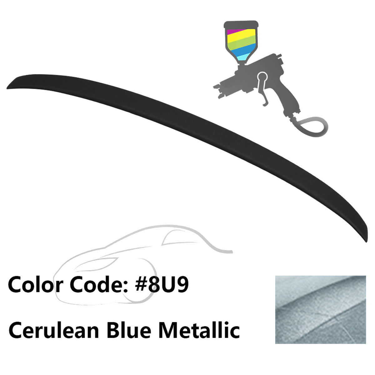 2007-2012 Lexus ES350   Painted Color Trunk Spoiler ABS