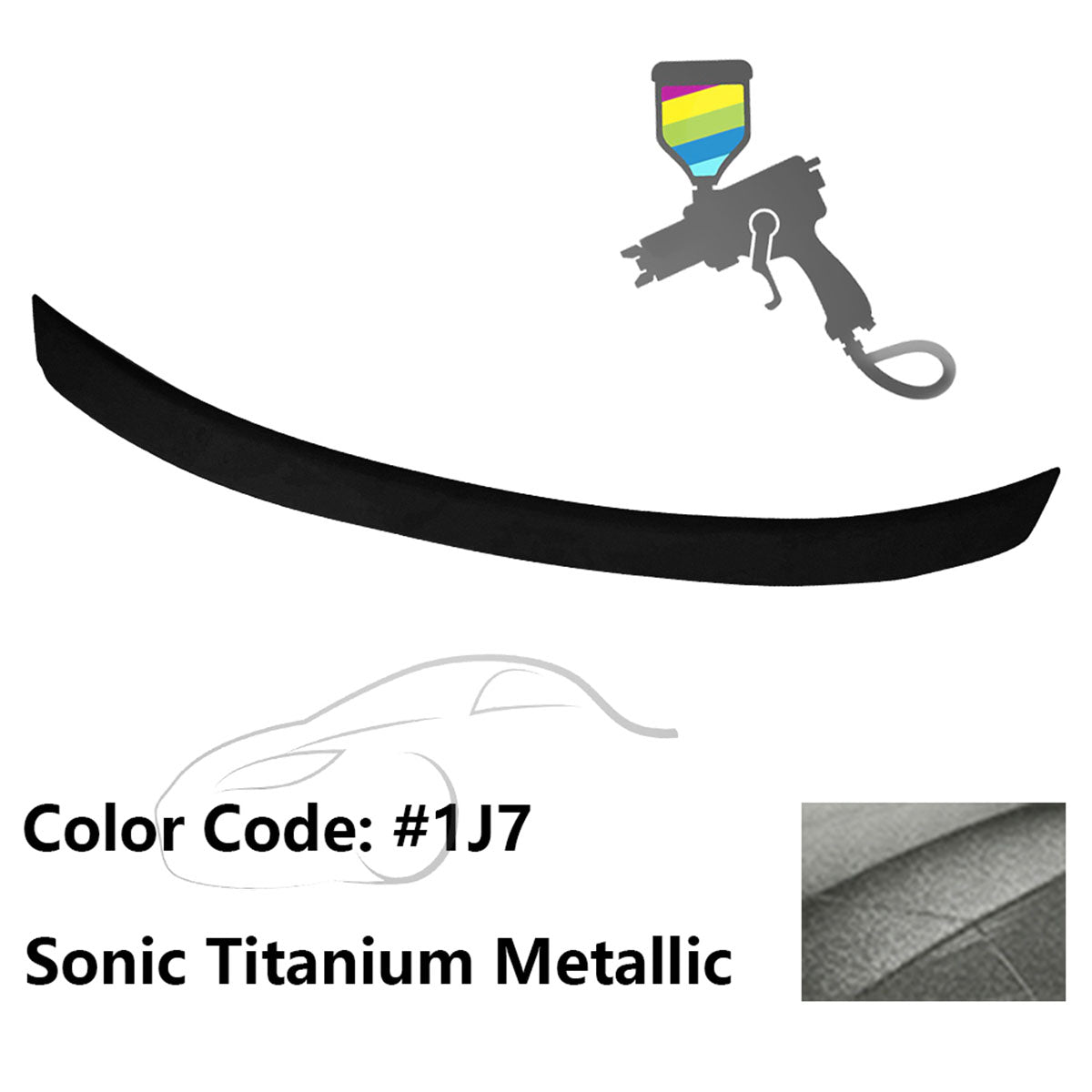 2013-2020 Lexus GS350 F Sport Sedan  Painted Trunk Spoiler ABS