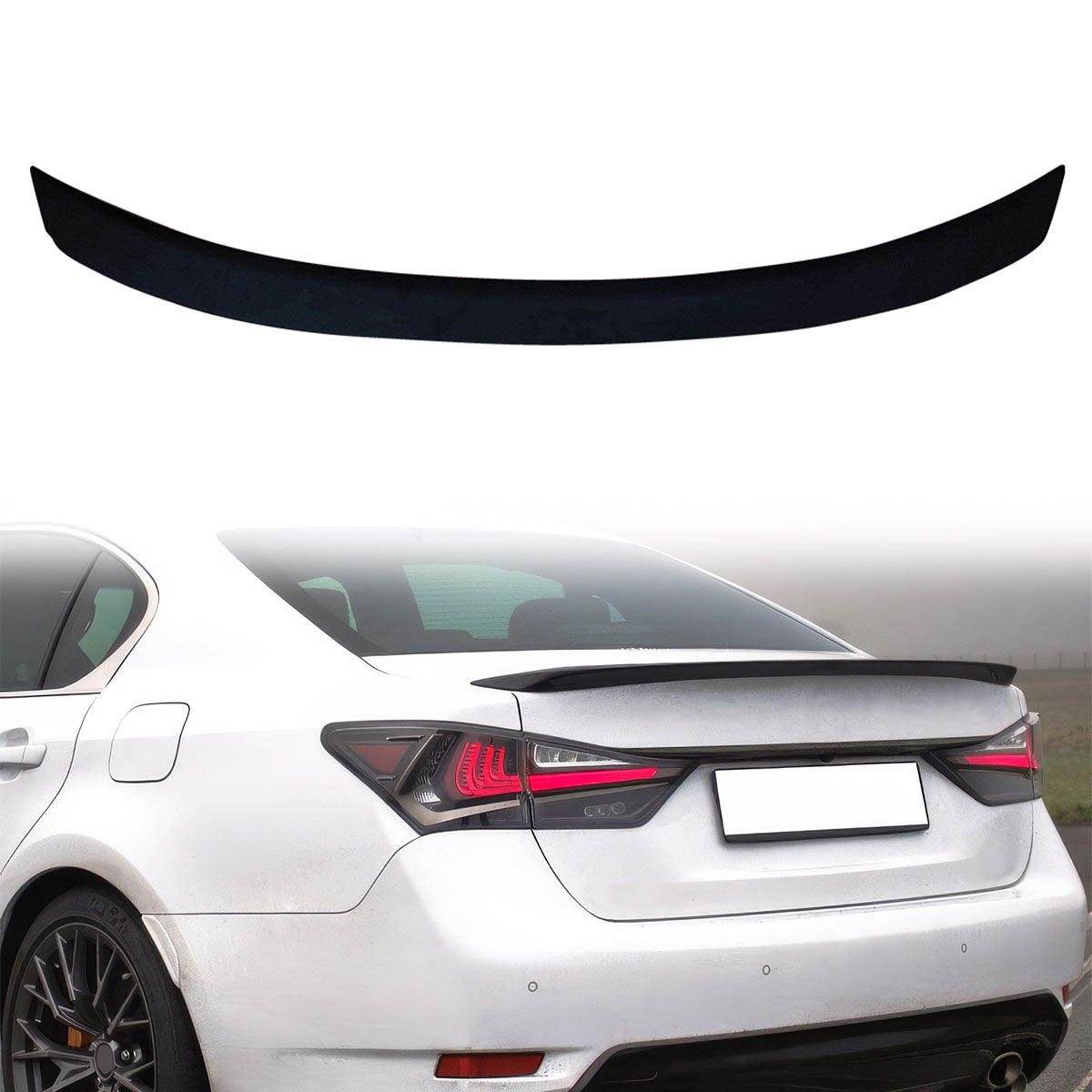 2013-2020 Lexus GS350 F Sport Sedan  Painted Trunk Spoiler ABS