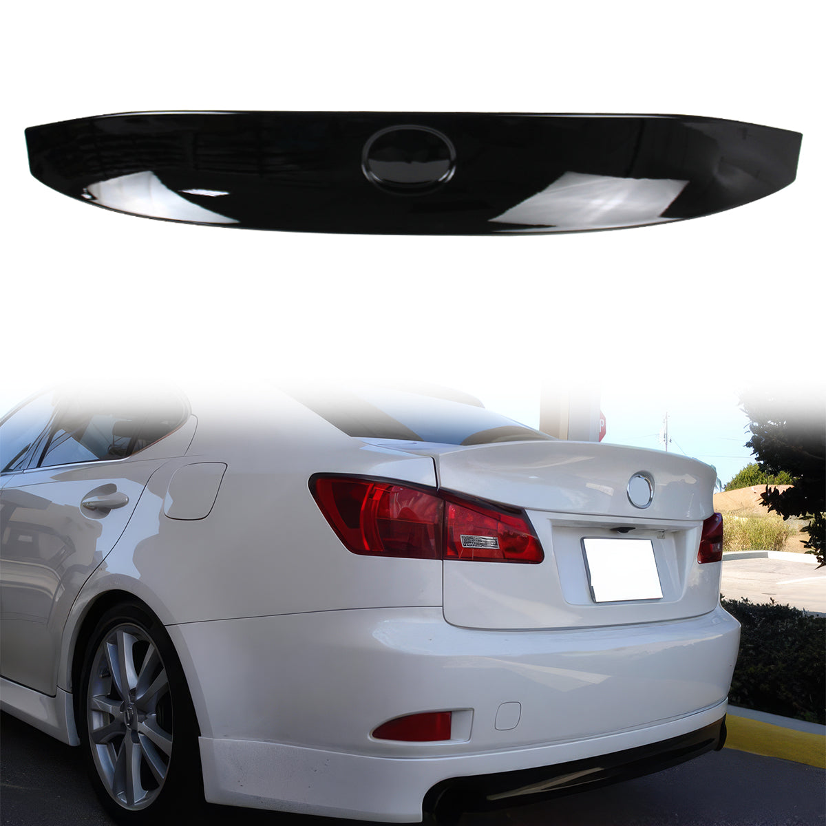 2006-2013Â  Lexus IS250 IS350 ISF IKON Obsidian Black Rear Spoiler Wing