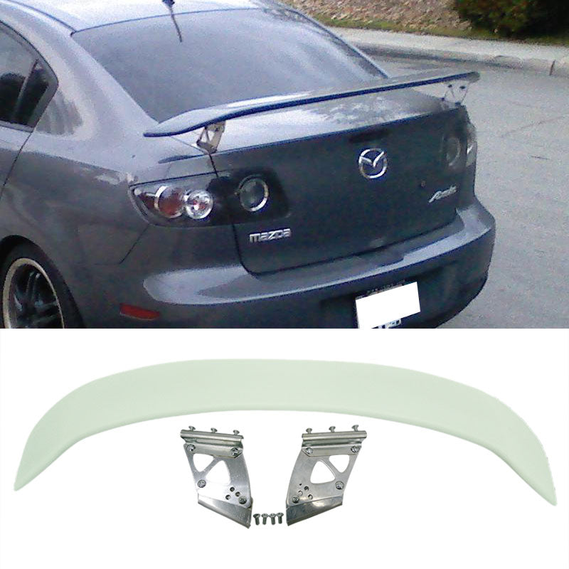 2003-2009 Mazda 3 Sedan Black Window Visor Roof Spoiler Lip Wing ABS