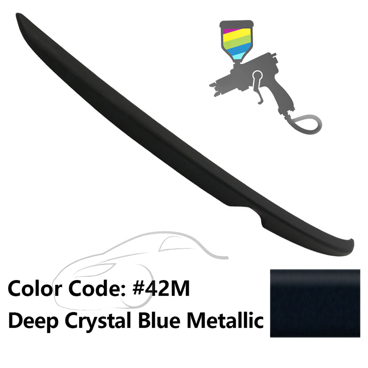 Matte Fits 14-18 Mazda 3 Mazda3 Sedan Flush Factory Trunk Spoiler